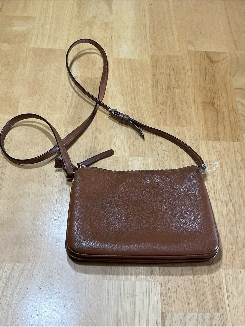 kate spade Brown Pebbled Leather Crossbody Messenger - Picture 2 of 8